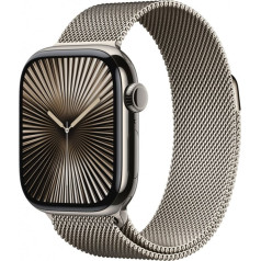 Laikrodis series 10 gps + mobilusis ryšys, 42 mm korpusas iš natūralaus titano su Milano apyranke iš natūralaus titano
