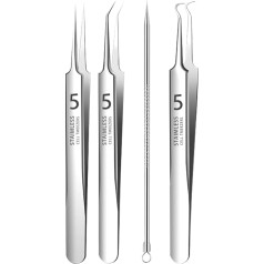 JKODE Pickel-Popper-Werkzeugset, Pickel-Extraktionswerkzeug, professionelles Whitehead-Popping-Entfernungswerkzeug for Whitehead-Komedonen auf der Nase