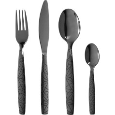 24 stalo įrankių rinkinys 18/0 plieno PVD Matrix Black