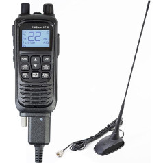 Komplektas PNI Escort HP 82 Multistandard 4W 12V AM-FM nešiojamoji radijo stotis su CB antena PNI Extra 48