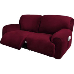 ‎Bahojas BAHOJAS Stretch Sofa Cover Set, Velvet Recliner Set of 6, 2 sėdynės sofa ir Recliner Sofa Couch Seat Cover, Sofa Set ir Recliner Cover 75-100 colių