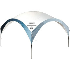 Coleman 4,5 x 4,5 m paviljonas, stabili vakarėlių palapinė su plieniniais stulpais, pavėsinė / renginių palapinė, apsauga nuo saulės SPF 50+, pilka, xl