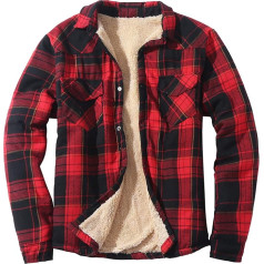 Vyriški vilnoniai šilti marškiniai Šilti flaneliniai marškiniai Lumberjack marškiniai Žiemos vidinė vilnonė striukė Vyrai šilti Sherpa pamušalu vilnoniai patikrinti flaneliniai marškiniai striukė