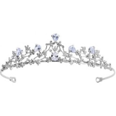Vestuvinė nuotakos tiara Karūna, Tiara Crystal Rhinestone, Karūna Mergaitės, Karūna Moterų tiara, Gimtadienis, Tiara, Sidabras, Rapunzel karūna, Tiaras moterims Princesė nuotaka Prom vestuvių šalis Vestuvės, Crystal,