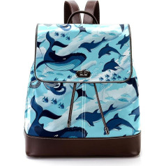 Personalizuoti mokykliniai krepšiai knygų krepšiai paaugliams Ocean Shark Blue Octopus, įvairiaspalviai, 27x12.3x32cm, kuprinės kuprinės