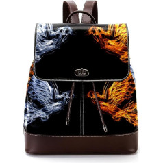 Bird Fire Water Black Personalised School Bags Book Bags for Teenagers, Multicoloured, 27x12.3x32cm, kuprinės kuprinės
