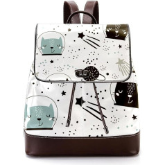 Universe Cat Star Personalised School Bags Book Bags for Teenagers, Multicoloured, 27x12.3x32cm, kuprinės kuprinės