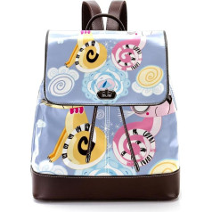 Personalizuoti mokykliniai krepšiai knygų krepšiai paaugliams Valentino diena Cartoon Cat Couple, Multicoloured, 27x12.3x32cm, kuprinės kuprinės