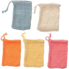 5 burbulų maišelių pakuotė Veido valymo skalbimo gelis Odos valymo muilo maišelis Muilo maišelis Muilo maišelis Muilo maišelis Muilo skalbimo maišelis Šampūnas Bar Bag Medvilninė patalynė