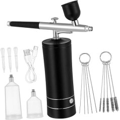 1Satz Kabelloses Airbrush Mit USB Ladekabel Vielseitig Einsetzbar Für Nagelkunst Modellmalerei Und Make Up Effiziente Spritzpistole Mit Reichhaltigem Zubehör Düse Kpa