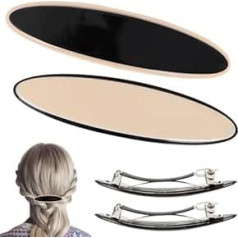 Dideli moteriški marškiniai, elegantiški marškiniai, stilvolle ovale Haarnadeln, Mädchen-Haarspangen, Accessoires, Retro, klasikiniai prancūziški marškiniai, 2 Stück (B)