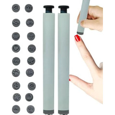 Nagelstempel-Kunststift-Set, Nagelstempel-Set, Maniküre-Stempel-Kunststift, praktisches Maniküre-Werkzeug, mühelose Aufbewahrung und Mobilität, 10 cm, für Zuhause, Reisen, Outdoor, Indoor und Salon