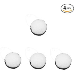 Beavorty Pack of 4 Facial Toner Remover Wipes Makeup Pads Body Scrub Device Face Care Face Cleansing Cosmetic Pads for Make-Up Removal Pads for Women Bamboo Charcoal