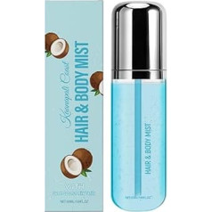 Körperparfüm Spray Kokos 50ml, Cremig-süßer Milchduft mit warmen Gewürznoten, Veganer Body Mist für Haut & Haare, Lang anhaltend & dermatologisch getestet, Nachhaltige Verpackung