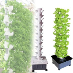 Hidroponikos auginimo bokštas 45 skylės Vertikali hidroponika Patalpų savaiminio laistymo auginimo sistema Soillless Grow Tower Aeroponics auginimo rinkinys su drėkinimu