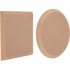 OLYCRAFT 2 vnt. 2 stiliaus apvalūs keramikos įrankiai 20 x 20 cm keramikos molio džiovinimo lenta Keramikos liejimo forma plokštelėms formuoti Plokščios apvalios ir kvadratinės keramikos formos molio keramikos gamybai Rankų darbo
