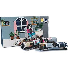 KnitPro K12843 Passion Canvas Project Bag with 2 Rolling Suitcases 29 x 17 x 6,5 cm