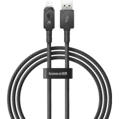 Nelūžtantis usb-ip kabelis 2.4a 1 m (juodas)