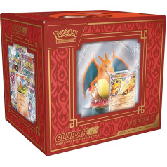 Pokémon Trading Card Game: Glurak-ex Super Premium Collection (3 holografinės reklaminės kortelės, 1 kortelė su figūrėle ir 10 papildomų pakuočių)