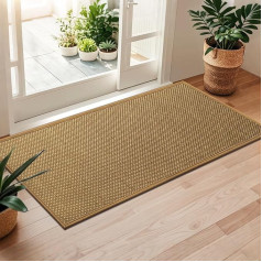 LEKEEPGO durų kilimėlis vidaus patalpoms 60 x 120 cm, neslystantis kilimėlis, plaunamas purvo gaudytuvas, plonas durų kilimėlis, įgeriantis įėjimo kilimėlis, švarus kilimėlis, įėjimo kilimėlis vidaus patalpoms, šviesiai rudas