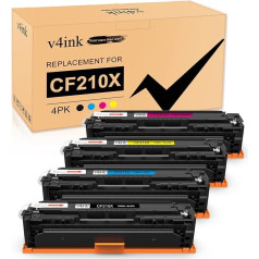 v4ink CF210X 131X atkurtos tonerio kasetės, suderinamos su HP 131X 131A CF210X CF210X CF211X CF213X CF212X, skirtos naudoti su HP Laserjet Pro 200 MFP M276n M276n M276nw M251n M251nw (KCMY)