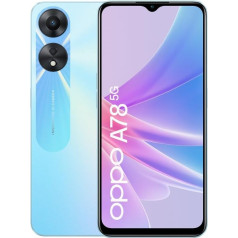 Oppo A78 5G, dvigubas, 128GB, 4GB RAM, švytintis mėlynas