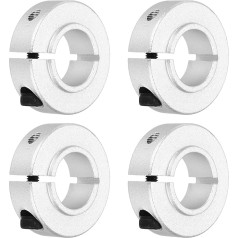 tiekimo žemėlapis Schaftmanschette, 17 mm Bohrung, eingeteilte Aluminiumlegierung, Klemmwellenmanschetten mit M4-Schraube für industrielle Automatisierung, Förderbandsysteme, 4 Stück