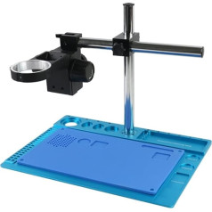 Mikroskopo priedai Mikroskopo stovas Stereomikroskopas Trinokulinis mikroskopas Boom Aliuminio lydinio stalo darbo stovas + 76 mm žiedo laikiklis + reguliuojama metalinė ranka, patvarus ir patikimas