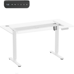 Elektrinis stalas, reguliuojamo aukščio  Reguliuojamo aukščio, maks. 1160 mm, maks. 80 kg, be stalviršio, skirtas sėdėti ir stovėti, baltas, ER-400