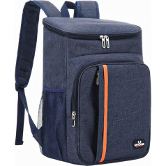 NUZAMAS Insulated Lunch Cooler Backpack 18L Waterproof Picnic Backpack Women Men Hot Cold Freezer Storage Food Container for Travel Fishing Camping BBQ (Blue)