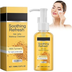 Kurkuma Hautaufhellendes Gesichtswaschgel, Sanfte Gesichtsreinigung & Make-up Entferner, Cleansing Oil, für Peeling, Make-up Entferner, Hilft Balance Haut Öl Und Wasser, Alle Hauttypen