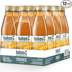 hohes C Orange (12 x 0,5 l), 100 % sultys, apelsinų sultys, Acerola sultys, vitaminas C, be pridėtinio cukraus pagal įstatymus, veganiškas