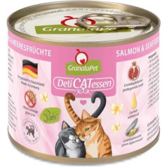 Granatapet delicatessen lašišos ir jūros gėrybių drėgnas ėdalas katėms 200g