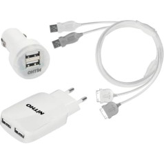 Nepakankamas Nitho SCX7000A EU dvigubas USB automobilinis įkroviklis