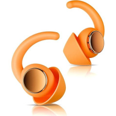 LIMEHO koncertiniai ausų kištukai, 30 dB Hi-Fi, silikoniniai ausų kištukai miegui, festivaliams, motociklams, kelionėms ir susikaupimui (oranžiniai)