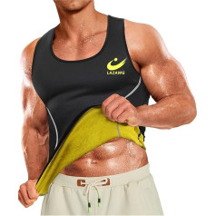 LAZAWG Vyrų pirties liemenė liemenė juosmens treneris Neoprenas Karštas prakaitas bakas viršuje be užtrauktuko Tummy Control Svorio praradimas riebalų deginimas treniruočių treniruoklių salėje