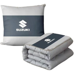 QYPLKJHG kelioninė antklodė pagalvėlė 2 in 1 Suzuki Kizashi 2009-2014, automobilio pagalvėlė antklodė su automobilio logotipu, kelioninė antklodė automobiliui, jauki antklodė, automobilinės antklodės, pagalvėlė, lėktuvo antklodė, automobil