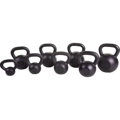 Sportas-Thieme Ketaus Kettlebell Milteliais dengtas didelis patvarumas Aukštos kokybės Kettlebell 11 svorio klasių: 4 kg - 32 kg Juoda Prekės ženklo kokybė