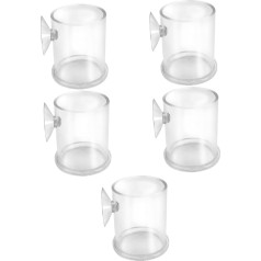 minkissy 5vnt Žuvų rezervuaras Maitintuvas Žuvų rezervuaras Maisto padėklas Skaidrus Maitinimo žiedas Akvariumas Maitintuvas Indas Guppy Maitintuvas Mini Žuvų Maitinimo žiedas Žuvų maisto žiedas Žuvų Maitinimo taurė Dekoratyvinių žuvų fi