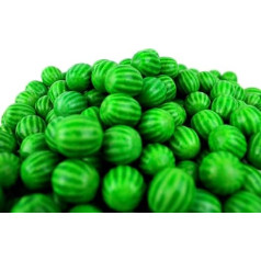Kramtomosios gumos rutuliukai arbūzo išvaizdos su rūgštiniais putojančiais milteliais 1000 g